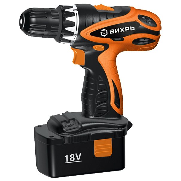 АККУМУЛЯТОРНАЯ ДРЕЛЬ-ШУРУПОВЕРТ ВИХРЬ ДА-18-2К