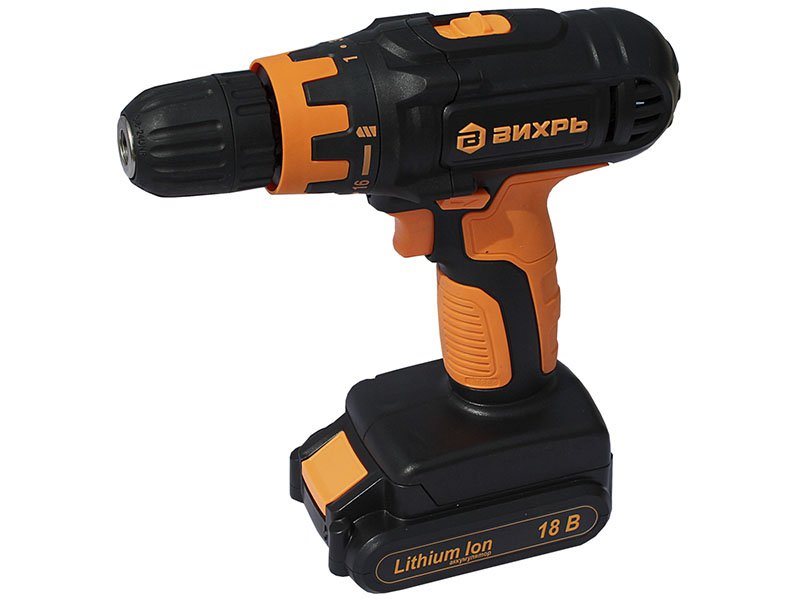 АККУМУЛЯТОРНАЯ ДРЕЛЬ-ШУРУПОВЕРТ ВИХРЬ ДА-18Л-2К