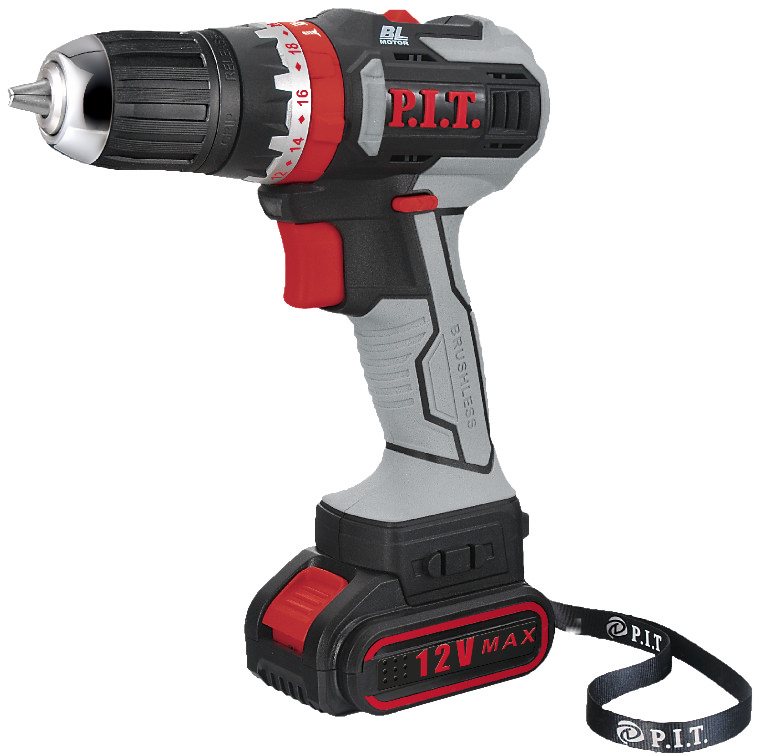 БЕСЩЕТОЧНАЯ АККУМУЛЯТОРНАЯ ДРЕЛЬ ШУРУПОВЕРТ P.I.T. PIDO3001-12M2/BL