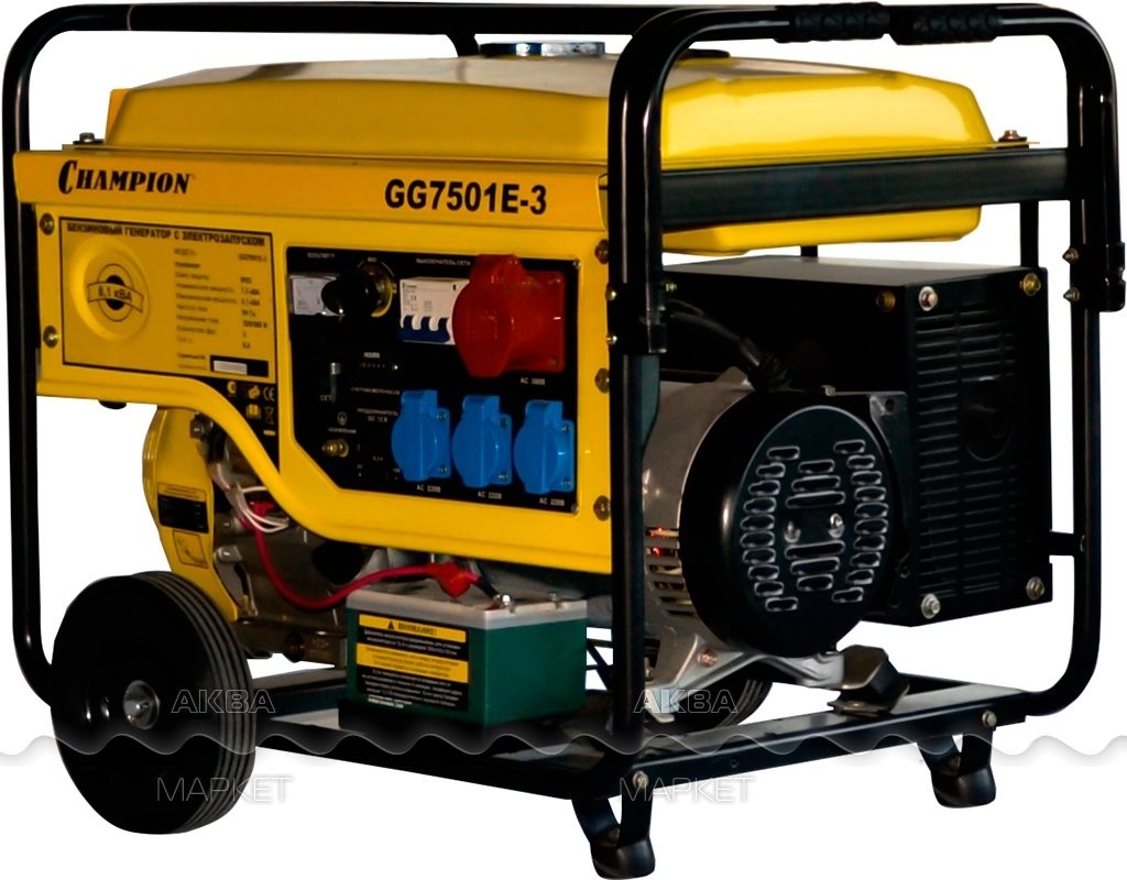 ПОРТАТИВНЫЙ БЕНЗОГЕНЕРАТОР CHAMPION GG7501E-3